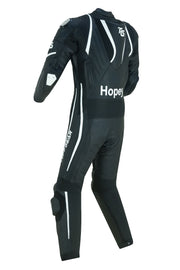 Tuff Gear Motorcycle Cowhide Leather One Piece Racing Suit - Black n White Video thumbnail