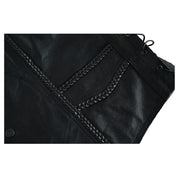 Tuff Gear Motorcycle Cowhide Braided Leather Vest Black - V4 Video thumbnail