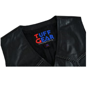 Tuff Gear Motorcycle Cowhide Braided Leather Vest Black - V4 Video thumbnail