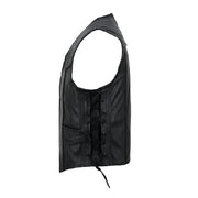 Tuff Gear Motorcycle Cowhide Braided Leather Vest Black - V4 Video thumbnail