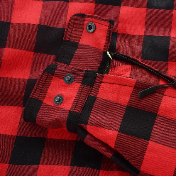 Tuff Gear Motorcycle Kevlar Shirt - Black and Red