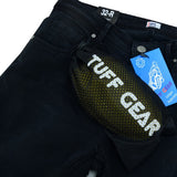 Tuff Gear Motorcycle Premium Straight Fit Black Jeans Lined with DuPont™ Kevlar®