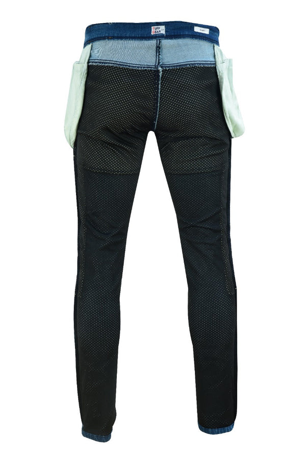 Tuff Gear Motorcycle Premium Straight Fit Blue Jeans Lined with DuPont™ Kevlar®
