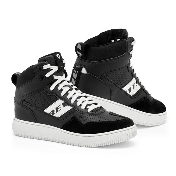 REV'IT! Pacer Shoes Black Pair Front Three Quarter View
