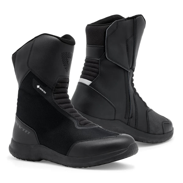 REV'IT! Magnetic GTX Boots Black Pair Front Three Quarter View