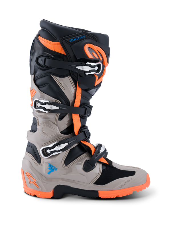 Alpinestars Tech 7 Enduro Boots Black/Warm Grey/Orange Fluo