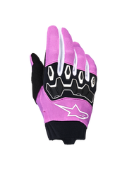 Alpinestars Stella Full Bore V2 Gloves White Fluro-Pink Black - front Video thumbnail