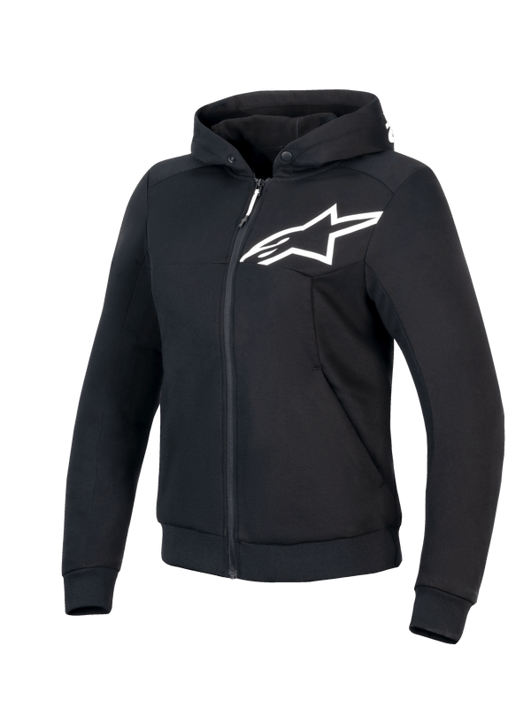 Alpinestars Stella Chrome V2 Sport Hoodie Black White - front