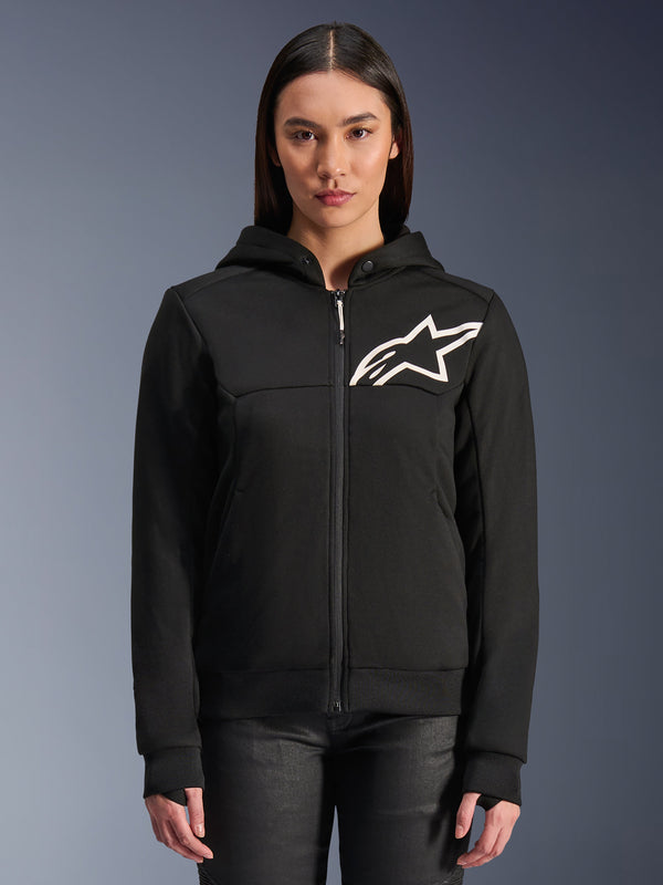 Alpinestars Stella Chrome V2 Sport Hoodie Black White - lifestyle