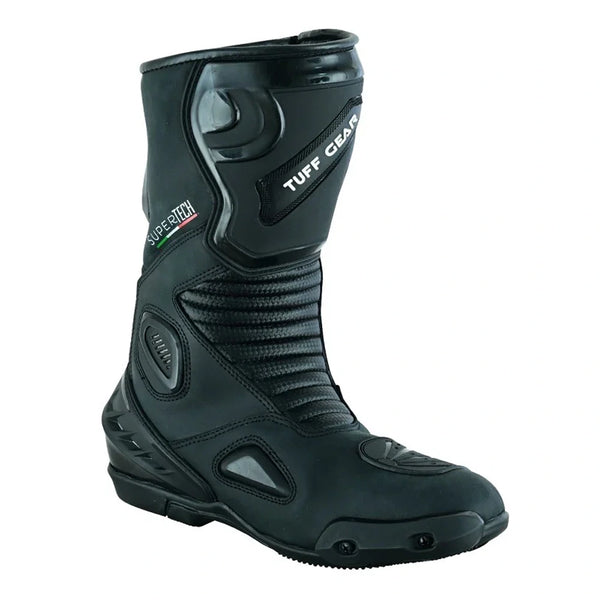 Tuff Gear Motorcycle Waterproof Sport Racing Boots Nexigen Front Right Angle View