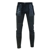 Tuff Gear premium straight fit black jeans with DuPont Kevlar lining front view Video thumbnail