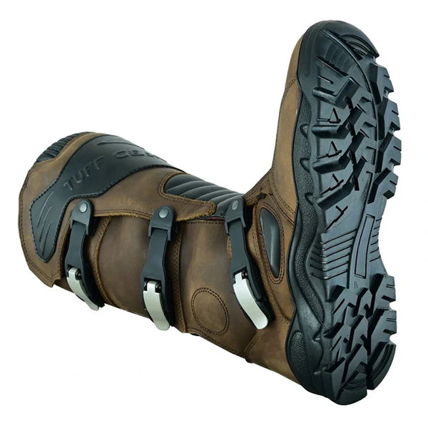 Tuff Gear Waterproof Cowhide Leather Adventure Riding Boots Brown Outsole View