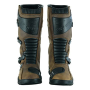 Tuff Gear Waterproof Cowhide Leather Adventure Riding Boots Brown Front View Video thumbnail