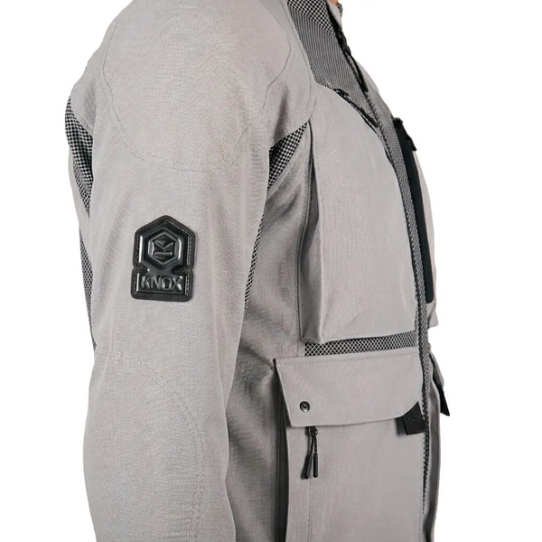Knox Tor Armoured Shirt and Waterproof Shell light grey side view