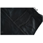 Tuff Gear Motorcycle Cowhide Braided Leather Vest Black - V4 Video thumbnail
