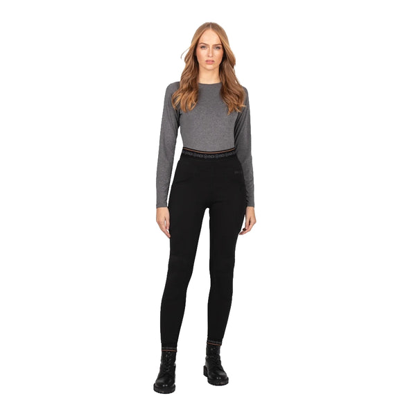 Knox Action Pro Unisex armoured trousers full body fit on female rider