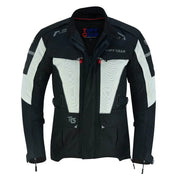 Tuff Gear Adventure waterproof motorcycle jacket front view textile armour riding jacket Video thumbnail