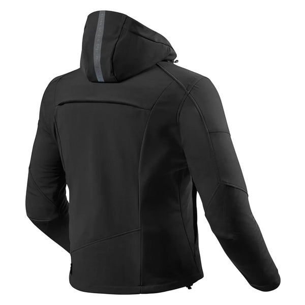 REVIT Afterburn H2O jacket rear view black commuter motorcycle jacket waterproof design