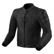REVIT Argon 2 leather motorcycle jacket black front view sport race riding jacket Video thumbnail