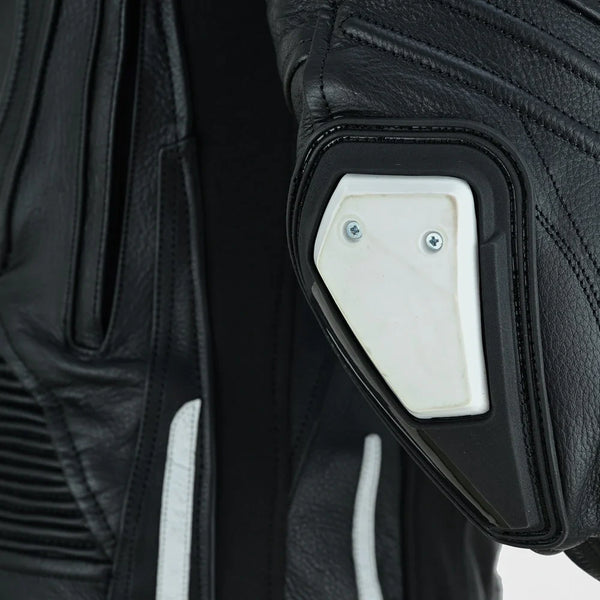 Tuff Gear motorcycle jacket elbow armour protector detail