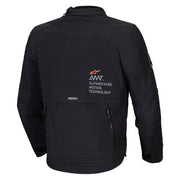 Alpinestars AMT-8 Drystar XF jacket black rear view with reflective detailing Video thumbnail