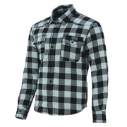 Tuff Gear kevlar riding shirt black and white side angle view Video thumbnail