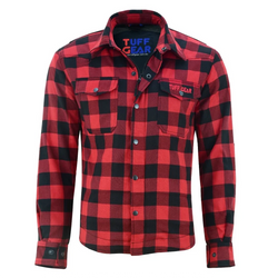 Tuff Gear Motorcycle Kevlar Shirt - Black and Red
