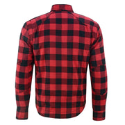 Tuff Gear kevlar riding shirt black and red rear view Video thumbnail