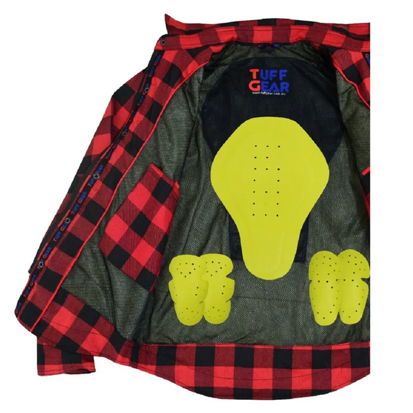 Tuff Gear kevlar motorcycle shirt with protective armour lining