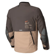 Alpinestars AMT-8 brown Drystar XF jacket rear view breathable touring jacket Video thumbnail