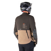 Alpinestars AMT-8 brown jacket rear view on rider adventure touring gear Video thumbnail