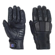 Cafe Racer windproof winter motorcycle gloves, front and back view Video thumbnail
