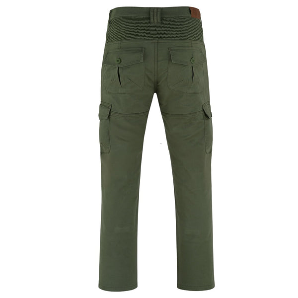 Tuff Gear Motorcycle Cargo Chino Pants Lined with Dupont™ Kevlar® Olive Green