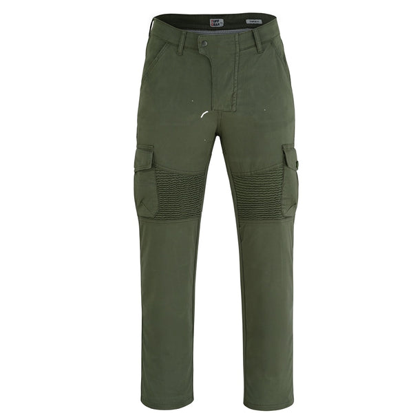 Tuff Gear Motorcycle Cargo Chino Pants Lined with Dupont™ Kevlar® Olive Green