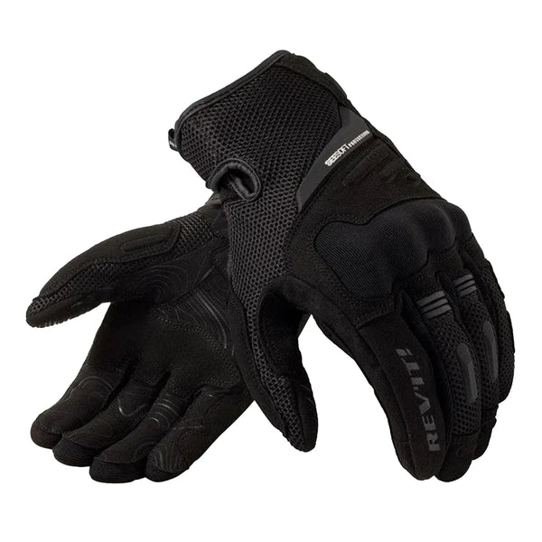 REV'IT! Cavern black motorcycle gloves pair