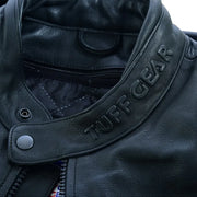 Tuff Gear Motorcycle Leather Classic Retro Jacket - Black Video thumbnail
