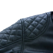 Tuff Gear leather jacket quilted shoulder design detail Video thumbnail