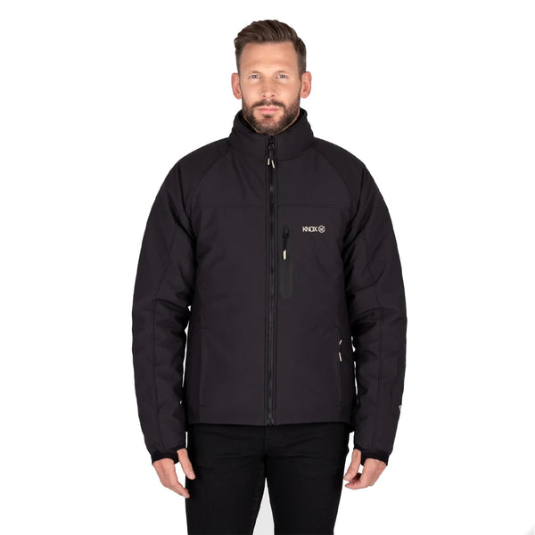 Man wearing Knox Men's Dual Pro 3 in 1 jacket black full body front view