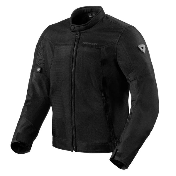 REVIT Eclipse 2 motorcycle jacket black front view airflow mesh riding jacket