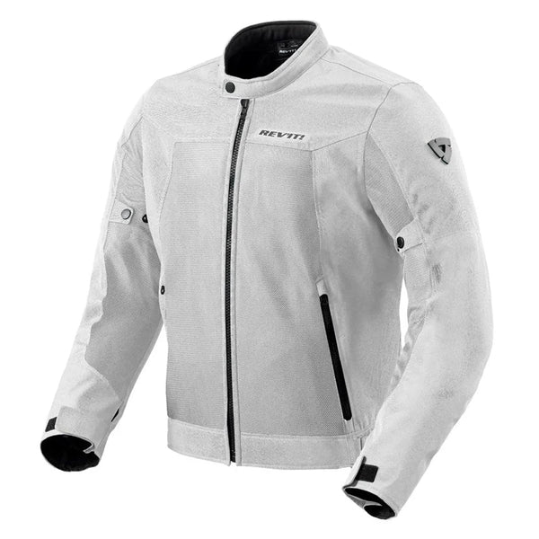 REVIT Eclipse 2 motorcycle jacket silver front view summer riding gear mesh jacket