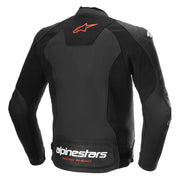 Alpinestars Faster V3 Airflow leather jacket black red rear view ventilated sport motorcycle jacket Video thumbnail