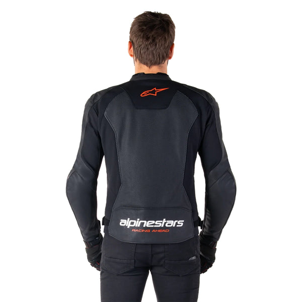 Alpinestars Faster V3 Airflow jacket rear view on rider breathable motorcycle gear