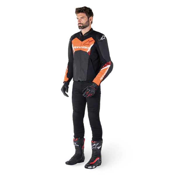 Full motorcycle outfit with Alpinestars Faster V3 Airflow jacket summer sport riding gear