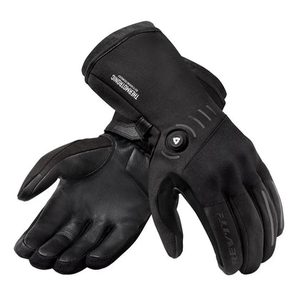REV'IT! Freedom H2O heated motorcycle gloves, front and back view