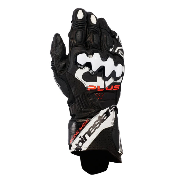 Alpinestars GP Plus R V3 black leather motorcycle gloves back view