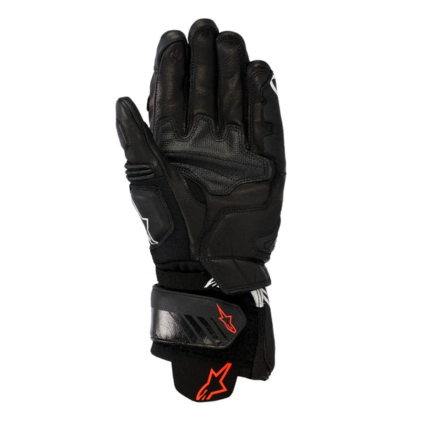 Alpinestars GP Plus R V3 black leather motorcycle gloves palm view