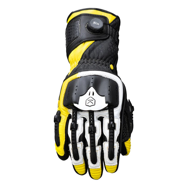 Knox Handroid Gloves MK5 black-yellow motorcycle glove back view