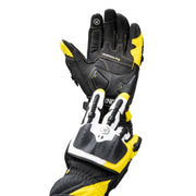 Knox Handroid Gloves MK5 black-yellow motorcycle gloves palm view Video thumbnail