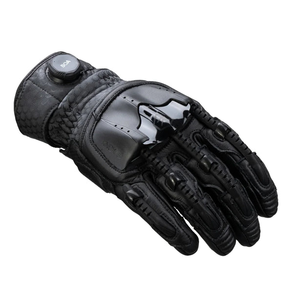 Knox Handroid Pod Gloves MK5 black motorcycle gloves angled view