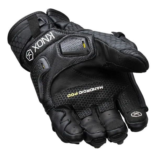 Knox Handroid Pod Gloves MK5 black motorcycle gloves palm view